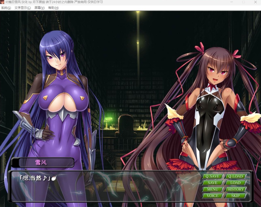 【大拔作ADV汉化全CV】对魔忍雪风【安卓+PC】AI精翻汉化版+全CG回想【新汉化900M】